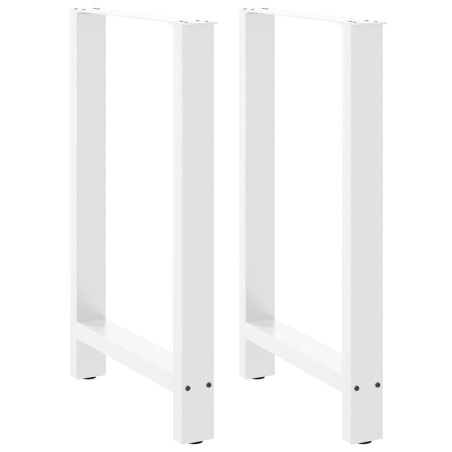 Pieds de table de bar Blanc 2 pièces 60 x (90-91) cm Acier 535692535692