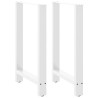 Pieds de table de bar Blanc 2 pièces 60 x (90-91) cm Acier 535692535692