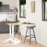 Pieds de table de bar Blanc 2 pièces 60 x (90-91) cm Acier 535692535692