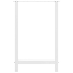 Pieds de table de bar Blanc 2 pièces 60 x (90-91) cm Acier 535692535692