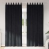 Rideaux occultants 2 pcs Noir 140 x 225 cm Velours 535697535697