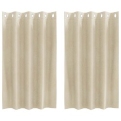 Rideaux occultants 2 pcs Crème 140 x 140 cm Velours 535700535700