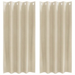 Rideaux occultants 2 pcs Crème 140 x 175 cm Velours 535701535701