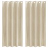 Rideaux occultants 2 pcs Crème 140 x 175 cm Velours 535701535701