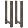 Pieds de table de bar en acier naturel 2 pièces 40 x (90-91) cm Acier 535705535705