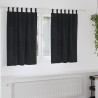 Rideaux occultants 2 pcs Noir 140 x 140 cm Velours 535706535706