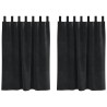 Rideaux occultants 2 pcs Noir 140 x 140 cm Velours 535706535706