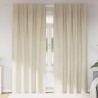 Rideaux occultants 2 pcs Crème 140 x 260 cm Velours 535707535707