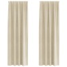 Rideaux occultants 2 pcs Crème 140 x 260 cm Velours 535707535707
