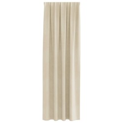 Rideaux occultants 2 pcs Crème 140 x 260 cm Velours 535707535707