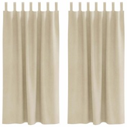 Rideaux occultants 2 pcs Crème 140 x 175 cm Velours 535711535711