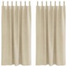 Rideaux occultants 2 pcs Crème 140 x 175 cm Velours 535711535711