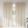 Rideaux occultants 2 pcs Crème 140 x 245 cm Velours 535712535712