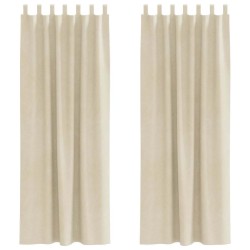 Rideaux occultants 2 pcs Crème 140 x 260 cm Velours 535714535714