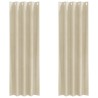 Rideaux occultants 2 pcs Crème 140 x 245 cm Velours 535716535716