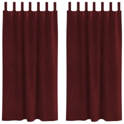Rideaux occultants 2 pcs Bordeaux 140 x 175 cm Velours 535718535718