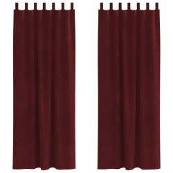 Rideaux occultants 2 pcs Bordeaux 140 x 225 cm Velours 535719535719