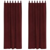 Rideaux occultants 2 pcs Bordeaux 140 x 225 cm Velours 535719535719