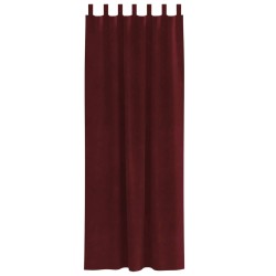 Rideaux occultants 2 pcs Bordeaux 140 x 245 cm Velours 535720535720