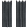 Rideaux occultants 2 pcs Gris clair 140 x 260 cm Velours 535723535723