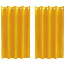 Rideaux occultants 2 pcs Jaune moutarde 140 x 140 cm Velours 535724535724