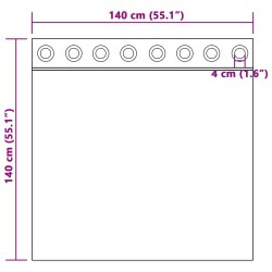 Rideaux occultants 2 pcs Jaune moutarde 140 x 140 cm Velours 535724535724