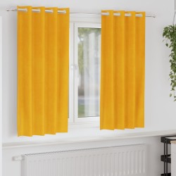 Rideaux occultants 2 pcs Jaune moutarde 140 x 175 cm Velours 535725535725