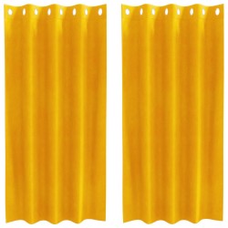 Rideaux occultants 2 pcs Jaune moutarde 140 x 175 cm Velours 535725535725