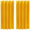 Rideaux occultants 2 pcs Jaune moutarde 140 x 175 cm Velours 535725535725
