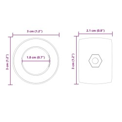 Roulements de table de baby-foot 10 pcs Noir 3 x 3 x 2,1 cm PP 535727535727