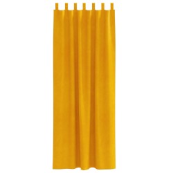Rideaux occultants 2 pcs Jaune moutarde 140 x 245 cm Velours 535732535732