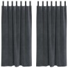 Rideaux occultants 2 pcs Gris clair 140 x 175 cm Velours 535739535739