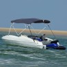 Toit bimini à 4 arceaux parois latérales 243x(230-244)x137 cm 535740535740