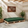 Coussin de canapé sur palette Vert 120 x 80 x 12 cm Tissu 535749535749