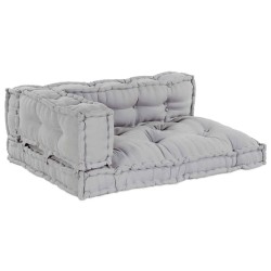 Coussin de canapé sur palette 3 pcs Gris 120 x 80 x 38 cm Tissu 535750535750