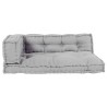 Coussin de canapé sur palette 3 pcs Gris 120 x 80 x 38 cm Tissu 535750535750