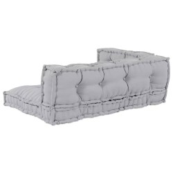 Coussin de canapé sur palette 3 pcs Gris 120 x 80 x 38 cm Tissu 535750535750