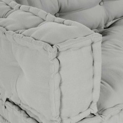 Coussin de canapé sur palette 3 pcs Gris 120 x 80 x 38 cm Tissu 535750535750