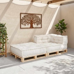 Canapé modulaire crème 70x70x54 tissu 535751535751