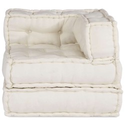 Canapé modulaire crème 70x70x54 tissu 535751535751