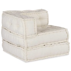 Canapé modulaire crème 70x70x54 tissu 535751535751