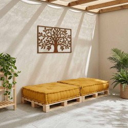 Canapé modulaire jaune 70x70x36 tissu 535752535752