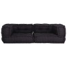 Canapé modulaire 2 places anthracite 140x70x36 tissu 535753535753