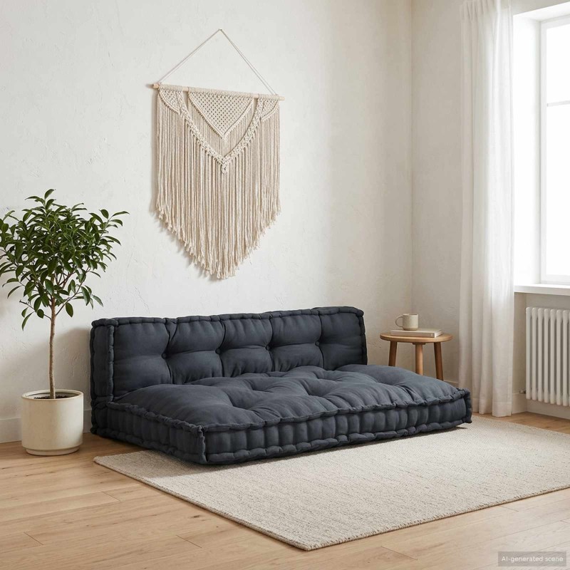 Coussin de canapé sur palette 2 pcs Anthracite 120 x 80 x 38 cm 535755535755
