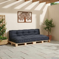 Coussin de canapé sur palette 2 pcs Anthracite 120 x 80 x 38 cm 535755535755