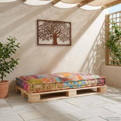 Coussin de canapé sur palette Multicolore 120 x 80 x 12 cm 535757535757
