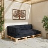 Coussin de canapé sur palette 3 pcs Anthracite 120 x 80 x 38 cm 535758535758