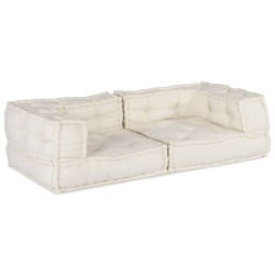 Canapé modulaire 2 places crème 140x70x36 tissu 535760535760