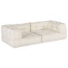 Canapé modulaire 2 places crème 140x70x36 tissu 535760535760