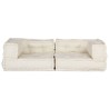 Canapé modulaire 2 places crème 140x70x36 tissu 535760535760
